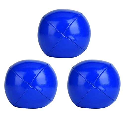 AKLOSIPY Juego de Malabares de Payaso con Bolas de Malabarismo de PU de 3 Piezas para Principiantes y Profesionales, Juego Ligero y de Malabares (Blue)