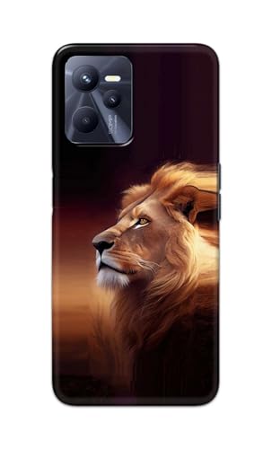 Image of PRINTFIDAA Plastic Printed Hard Back Cover Case For Realme C35 | Realme Narzo 50A Prime Back Cover (Danger Lion) -112, Multi