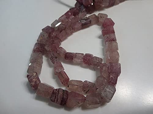 Quartz fraise naturel en perles facettées LKBEADS pour création bijoux