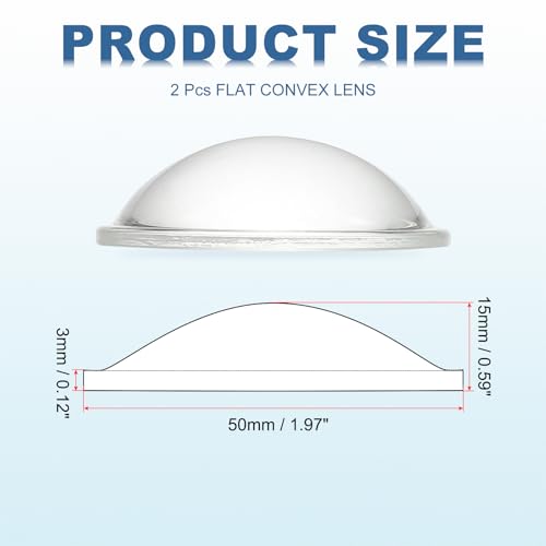 PATIKIL Diameter 50mm Flat Convex Lens - Image 2