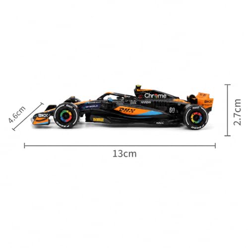Image of Wizplex CCA McLaren MCL60 2023 Australian GP 1:43 Officially Licensed Die Cast F1 Car with Driver Figure & Pull Back - Collectible Formula 1 Model in Display Case for Kids 6+ & Fans