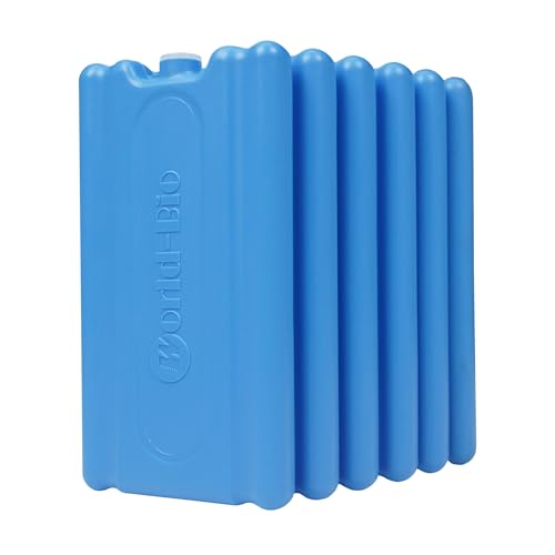 Image of WORLD-BIO Reusable Ice Packs for Lunch Boxes & Coolers, Leakproof Quick Freeze Cold Packs for Picnics, Beach, Camping, Work - Long Lasting to Keep Drinks Cold (Thin Ice Packs 6 Pcs)