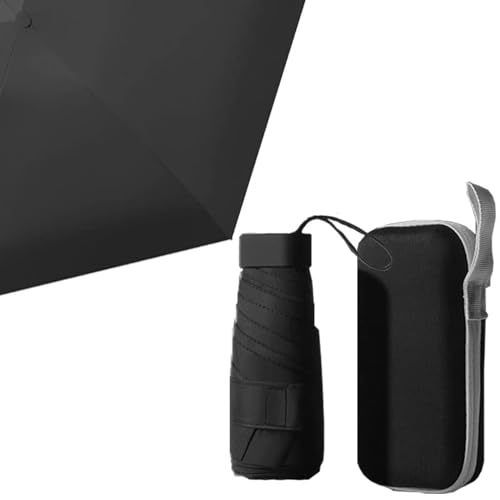 Small Mini Umbrella with Case, Small Compact UV Umbrella for Sun and Rain, Windproof Parasol Umbrella with 99% UV Protection, Light Compact Design Perfect for Travel
