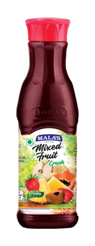 Image of Mala's Mixed Fruit Crush 750Ml,Brown, No Artificial Colors (Pack of 2)