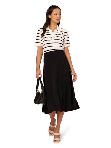 Adrianna Papell Women's Asymmetrical Seam Midi Skirt2