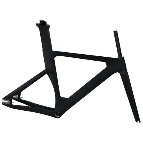HWEVDHJ 700c Road Bike Frameset Carbon Fiber Frameset 49/51/54/57CM Disc Brake Breaking Wind Racing Frame 100/120mm Internal Routing with Fork(54cm)