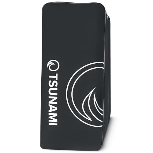 TSUNAMI Stand Up Paddling Board Rucksack Große Kapazität Tragbare SUP-Board Zubehör Zwei Getränketaschen Schnell trocknendes Material Nylon Strumpfhalter mit Netz 50x25x90 cm Schwarz