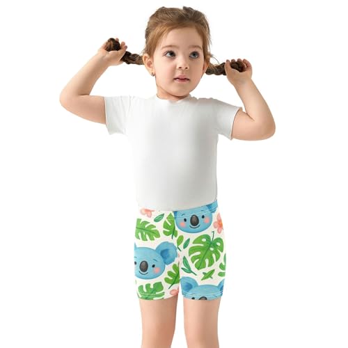 Joisal Cotton Shorts Under Dress Cartoon Cute Blue Koala Green Leaves Toddler Biker Shorts Girls 4t Baby Kids3