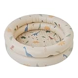 Jenngaoo Piscina Hinchable Infantil Redonda con Cierre de Seguridad PVC Resistente para Niños Piscina de Bolas para Interior y Exterior (Beige)