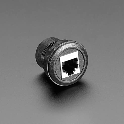 Image of RJ-45 Ethernet Round Panel Mount Adapter Plug 4130 by Adafruit