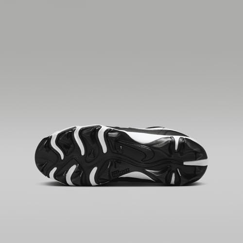 Jordan 1 Low Little/Big Kids' Cleats (HF6885-001, Black/White/White) Size 12