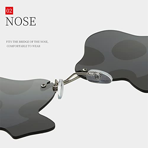 Lunettes de soleil rétro légères sans monture anti compression pour bal - 4