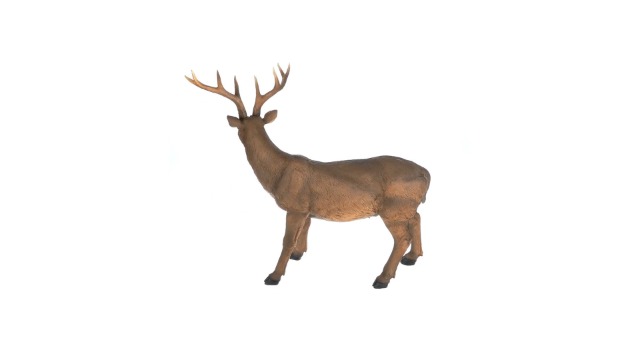 Design Toscano Big Rack Deer Buck Indoor/Outdoor Garden Decoy Animal Statue, 28 Inch Long, 24 Inch Tall, Cast Stone Resin, Brown Finish