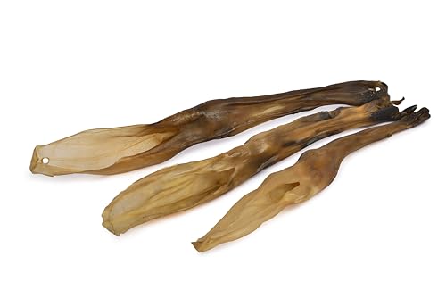Kaureks Natur Hundeleckerlies, Kaninchenohren 2x500g ohne Fell Hasenohren, fettarm, Kauartikel, Kausnack