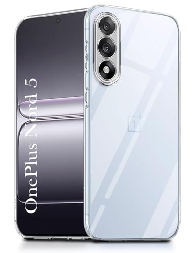 Image of Jkobi Back Cover for Oneplus Nord 5 (Silicone Clear Shockproof Case with Camera Protection | Soft and Flexible | Transparent)