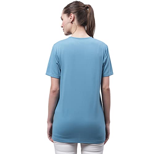 Image of Mack Jonney Women's Round Neck Cotton Printed Regular Fit T-Shirt (Pack of 2)