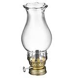 Charme rétro : le brûleur et la cheminée de la lampe à huile vintage présentent une ambiance rétro charmante, ajoutant de l'élégance à votre espace de vie, abat-jour pour lampe à pétrole, abat-jour pour lampes à huile