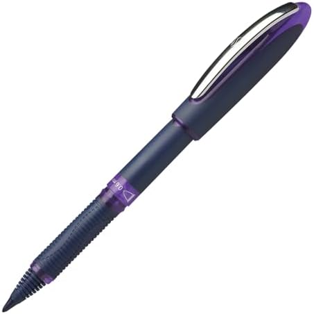 Stylo Bille Schneider One Change 0.6mm Violet - Rechargeable - Encre Indélébile - Prise En Main Confortable