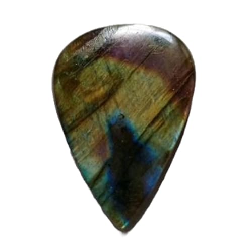 Cabochon en labradorite naturelle 43x30x5mm poire pour création de bijoux DIY