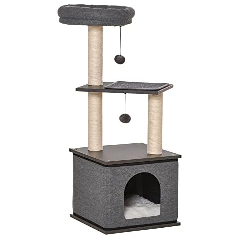 PawHut Árbol para Gatos con Cueva Desmontable y Postes Rascadores Cover
