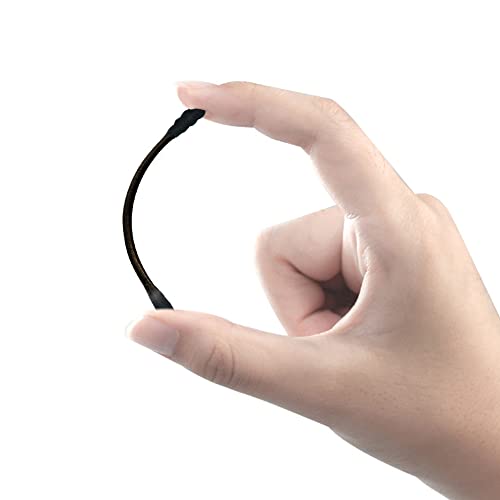 black cotton swabs spiral - 600 count organic cotton buds double side tightly wrapped charcoal cotton tips paper stick soft gentle lint-free cruelty-free goth bathroom round amp spiral black