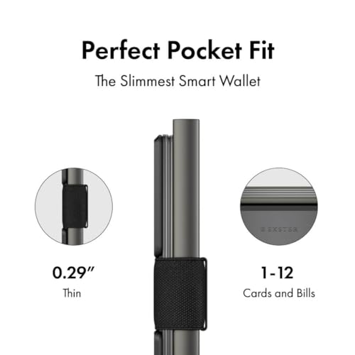 Image of Ekster Aluminum Cardholder Wallet for Men | Metal Wallets with RFID Blocking Layer | Slim & Minimalist Aluminum Wallet with Push Button for Quick Card Access (Graphite)