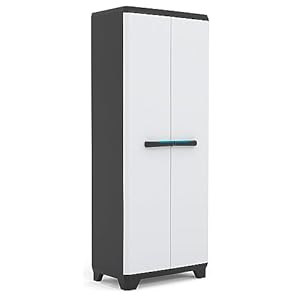 Ondis24 Plastic kast huishoudkast Royal multifunctionele kast afsluitbaar met poten 68 x 39 x 173 (H) cm, snel opgebouwd, beproefd model (173 cm, 1)