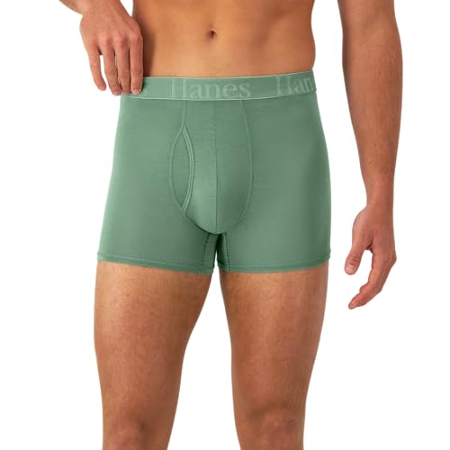 Hanes Men's Underwear Boxer Briefs & Trunks, Multi-Packs, Breathable Cool Lightweight, Viscose from Bamboo Supersoft2
