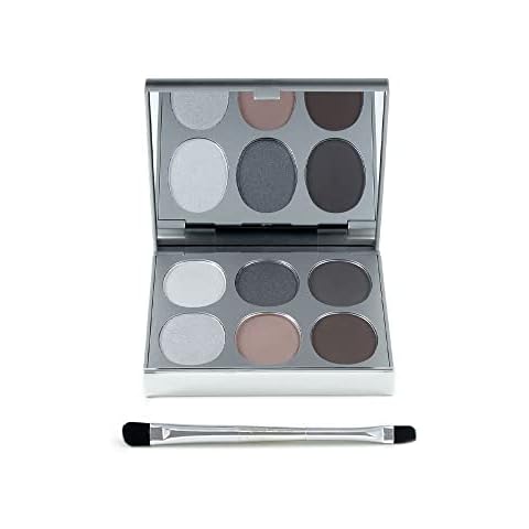 Jerome Alexander New Again Eyeshadow Palette & Brush, 6 Buildable & Blendable Micronized Powder Shades (Night Out) Cover
