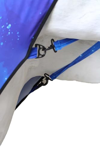 Image of X-Large Challenger Horse Comfort Stretch Sleazy Full Body Sheet with Neck - 4-Way Stretch Spandex Hood, Seamless Face Design - Night Sky Print 521MW12