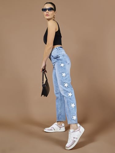 Image of Dolce Crudo Women's Slim Fit High Rise Regular Length Stretchable Denim Jeans