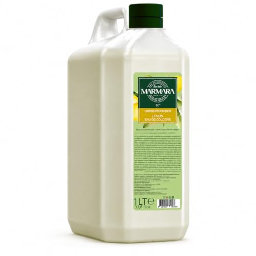 Marmara Kolonya Zitrone 1Liter Türkisches Duftwasser im Mini-Kanister Aftershave türkisches handwasser rasierwasser Kölnisch Wasser Herren traditionell türkisch Eau de Cologne Lemon