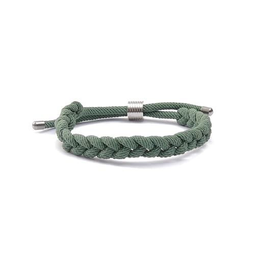 Braided Milano Rope Bracelet with Stainless Steel Charm, Handmade, Adjustable Length for Men and Women