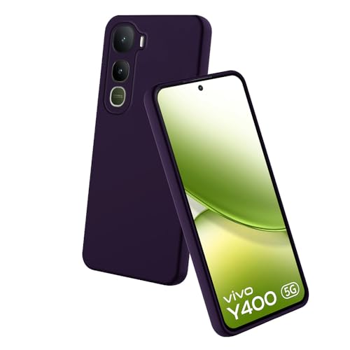 Image of Back Cover for Vivo Y400 5G / Y400 4G | Full Camera Protection | Premium Liquid Silicon Case | Flexible Bumper Case for Vivo Y400 5G / Y400 4G (Purple)