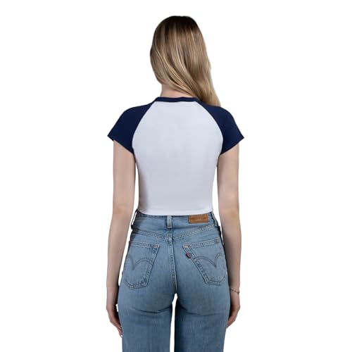 HYPE AND VICE Women's Homerun Cropped Tee – University-Themed Collegiate Fitted Crop Top Baby Tee for Tailgate & Game Day3