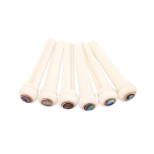 Generic - Juego de 6 pines para guitarra acústica para puente de hueso de buey, de latón, para...