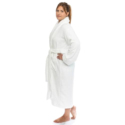 Classic Turkish Towels CTT Premium 100% Turkish Cotton Terry Cloth Bath Robe for Women & Men, Soft & Plush Long Unisex Robe2