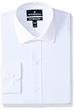 Amazon Brand - Buttoned Down Men's Classic Fit Stretch Poplin Non-Iron Dress Shirt, Light Blue/White...