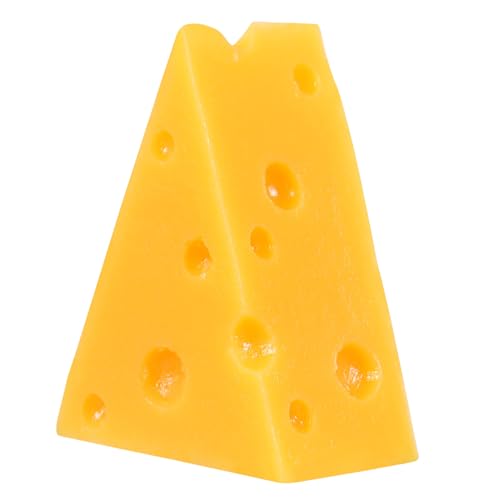 VICASKY Artificial Cheese Model Vivid Faux Cheese Wedge for Photography Play Realistic Food Prop for Imagination Learning for Displays Props Classroom Activities