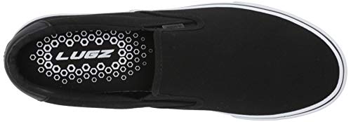 Lugz Mens Clipper Classic Slip-On Fashion Sneaker, Black/White/Black, 8 Us #TOP4
