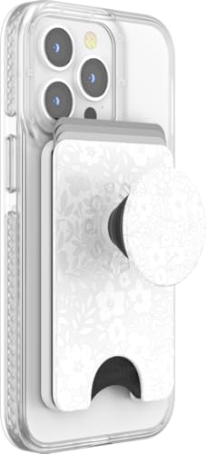 Image of PopSockets Phone Wallet for MagSafe, Phone Card Holder with Grip, White - Blanc Fresh