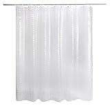 CIGPKLO Duschvorhänge Dicker Wasserwürfel-Duschvorhang, wasserdicht, durchsichtiges Futter, Badewannen-Badeabdeckung, Badezimmer-Badevorhänge, Liner(W80xH180cm)