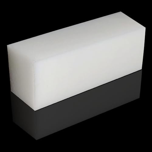 Image of High-Density Polyethylene (HDPE) Plastic Block 2 inch Thick - 4 inch x 6 inch HDPE Plastic Sheet for Machining,Home Improvements,DIY Projects(White PE Block 1 PCS)