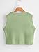 Floerns Women's Sleeveless Round Neck Cute Strawberry Sweater Vest Crop Shirt Top Mint Green S