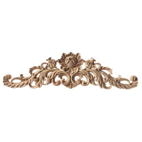 Apliques de madera natural tallada para molduras decorativas sin pintar 2