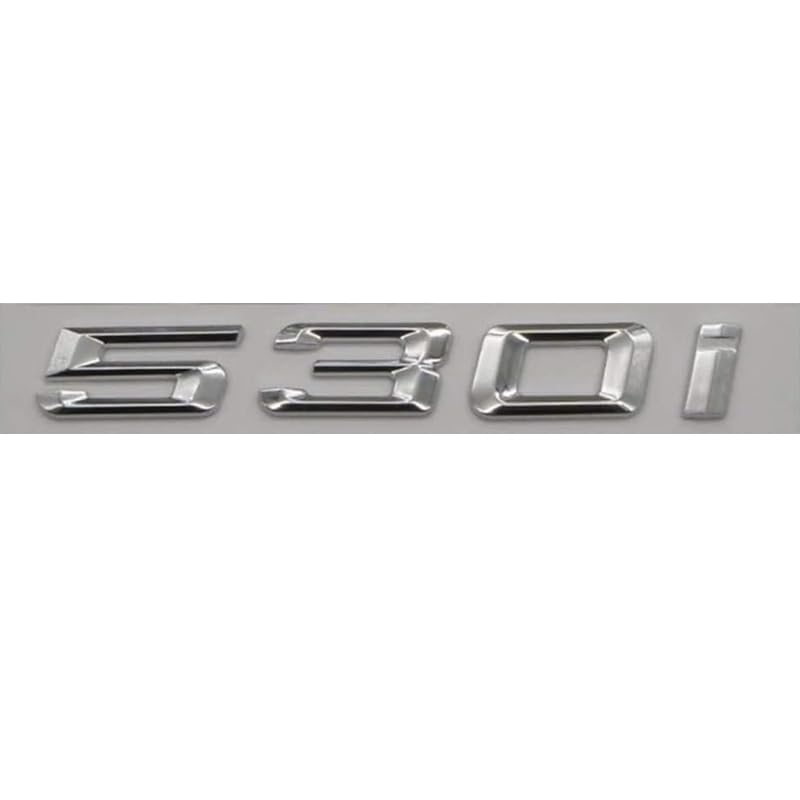 Emblema cromado 530i sustituto en relieve para restaurar logotipos dañados de la serie 5
