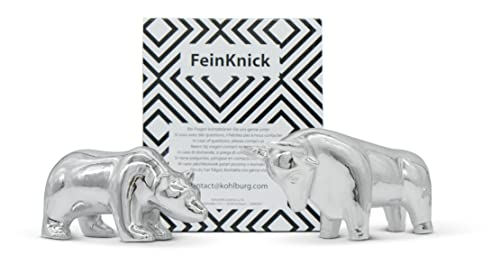 FeinKnick Ceramic Sculpture Bull and Bear as a Symbol for Economy and Stock Exchange - Image 3