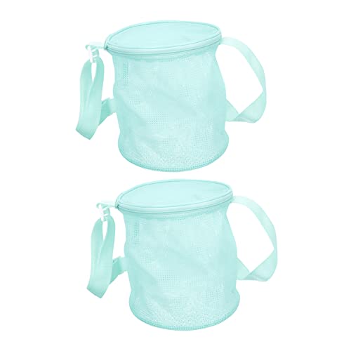 Didiseaon 2pcs Large Capacity Mesh Beach Bag Beach Toys Storage Bag for Boys and Girls Sand Toys Bucket Supplies Organizer Mesh for