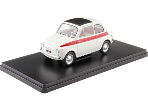 1960 Fiat 500 Blanco/Rojo 1:24 WhiteBox 124182