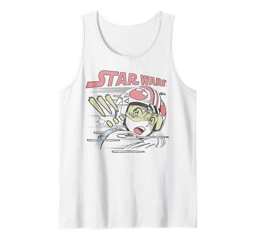 Débardeur Luke Skywalker Star Wars style anime pour homme en coton